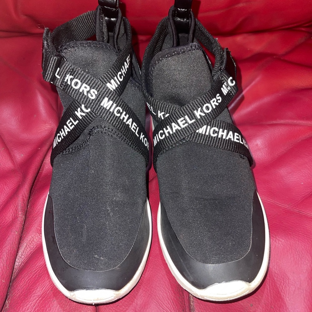 Michael kors black slip on sneakers